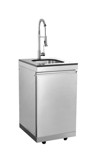 Sink Cabinet with Tap Stainless Steel Outdoor Kitchen Islands