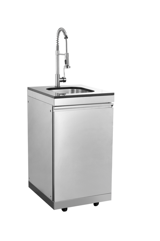 Sink Cabinet with Tap Stainless Steel Outdoor Kitchen Islands