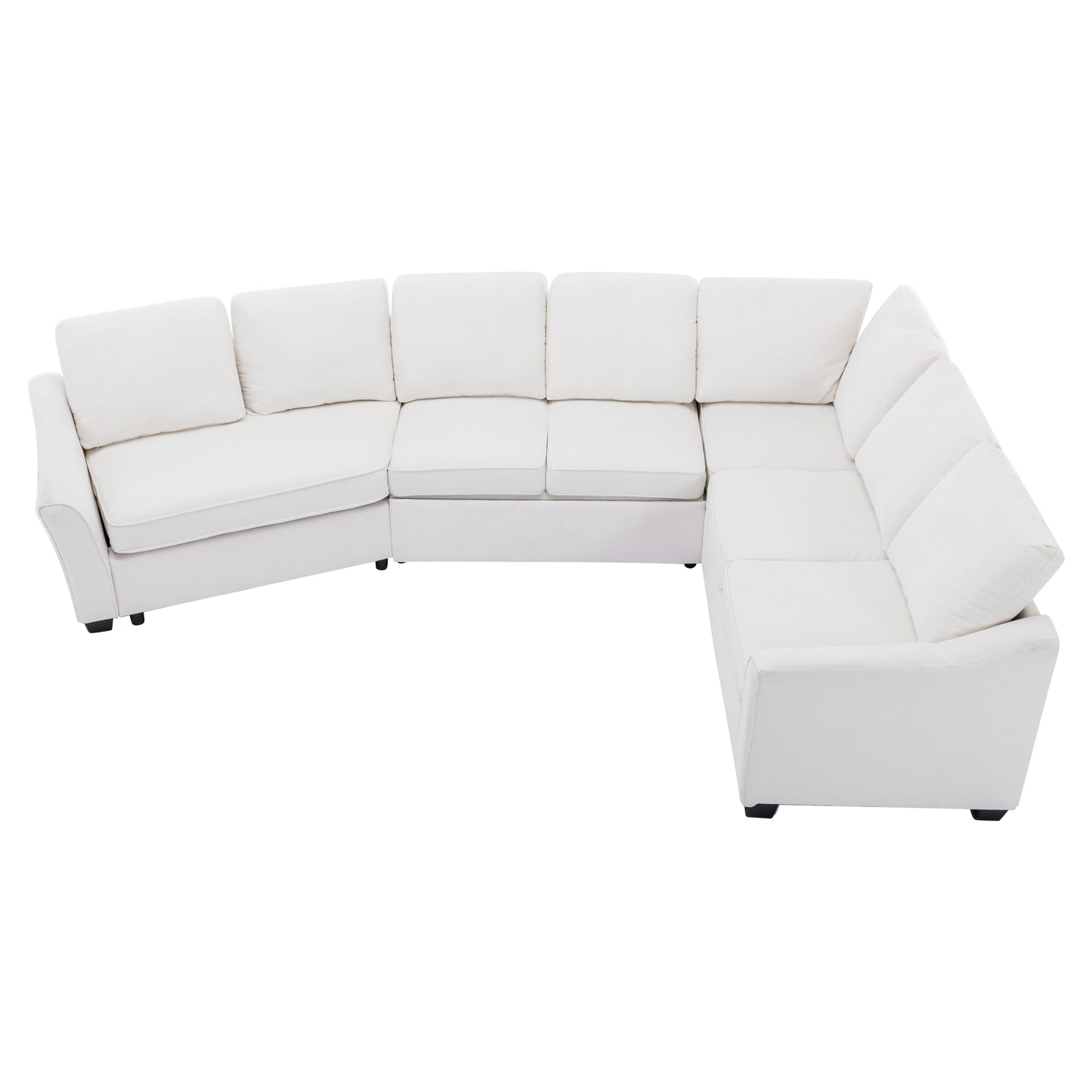 1st Choice Sectional Sleeper Sofa with Pull-Out Bed Modern L-Shape