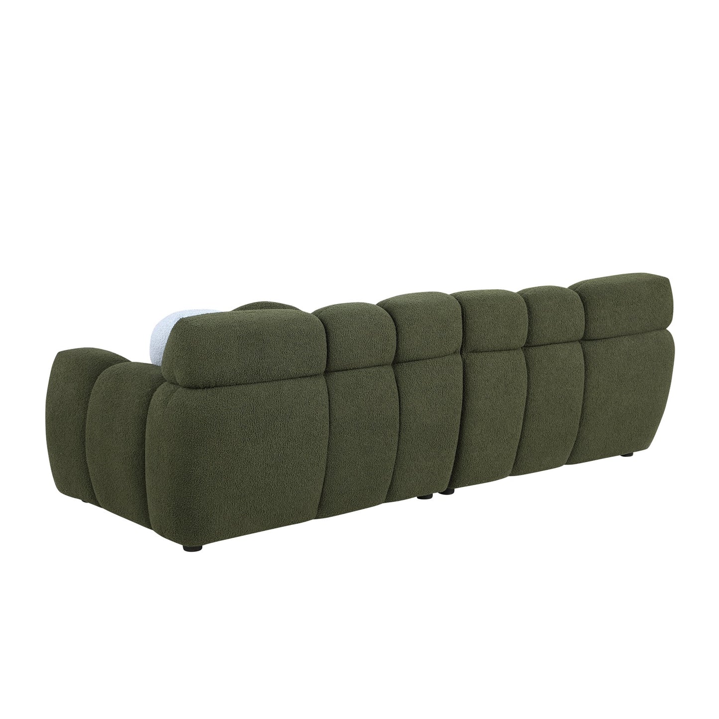 1st Choice Versatile Olive Green Boucle Sofa