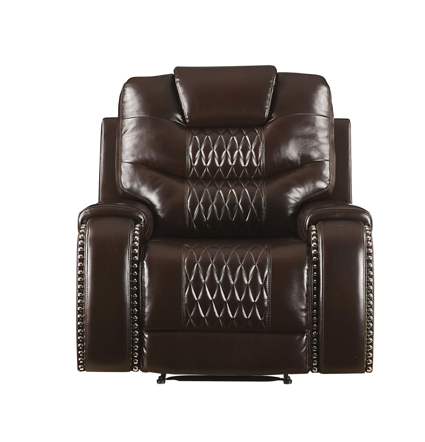 1st Choice Contemporary Elegant Braylon Power Motion Recliner in Brown