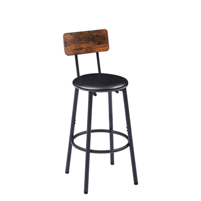 1st Choice Bar Table Set with 4 Bar stools PU Soft Seat with Backrest