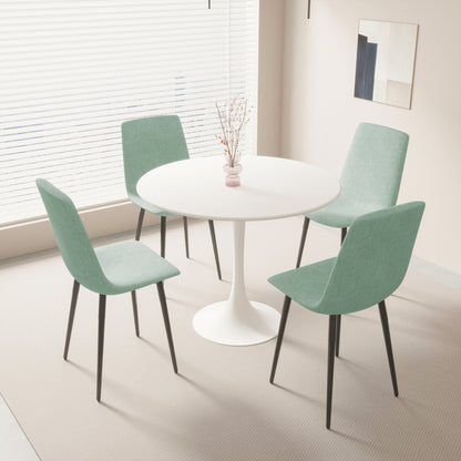 1st Choice Modern Round Kitchen Dining Table Set with 4 Dining Chairs