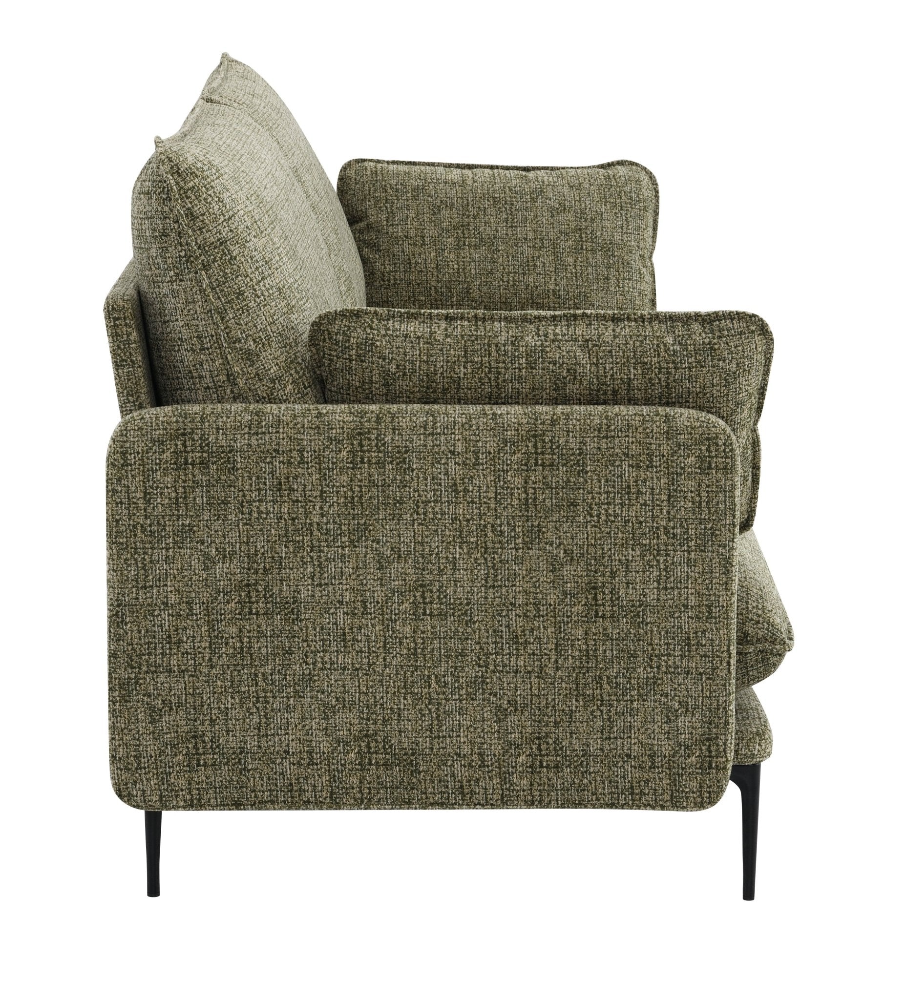 Dalton Green Fabric Sofa w/2 Pillows (Compressed Cushion) - 1st Choice Furniture Direct
