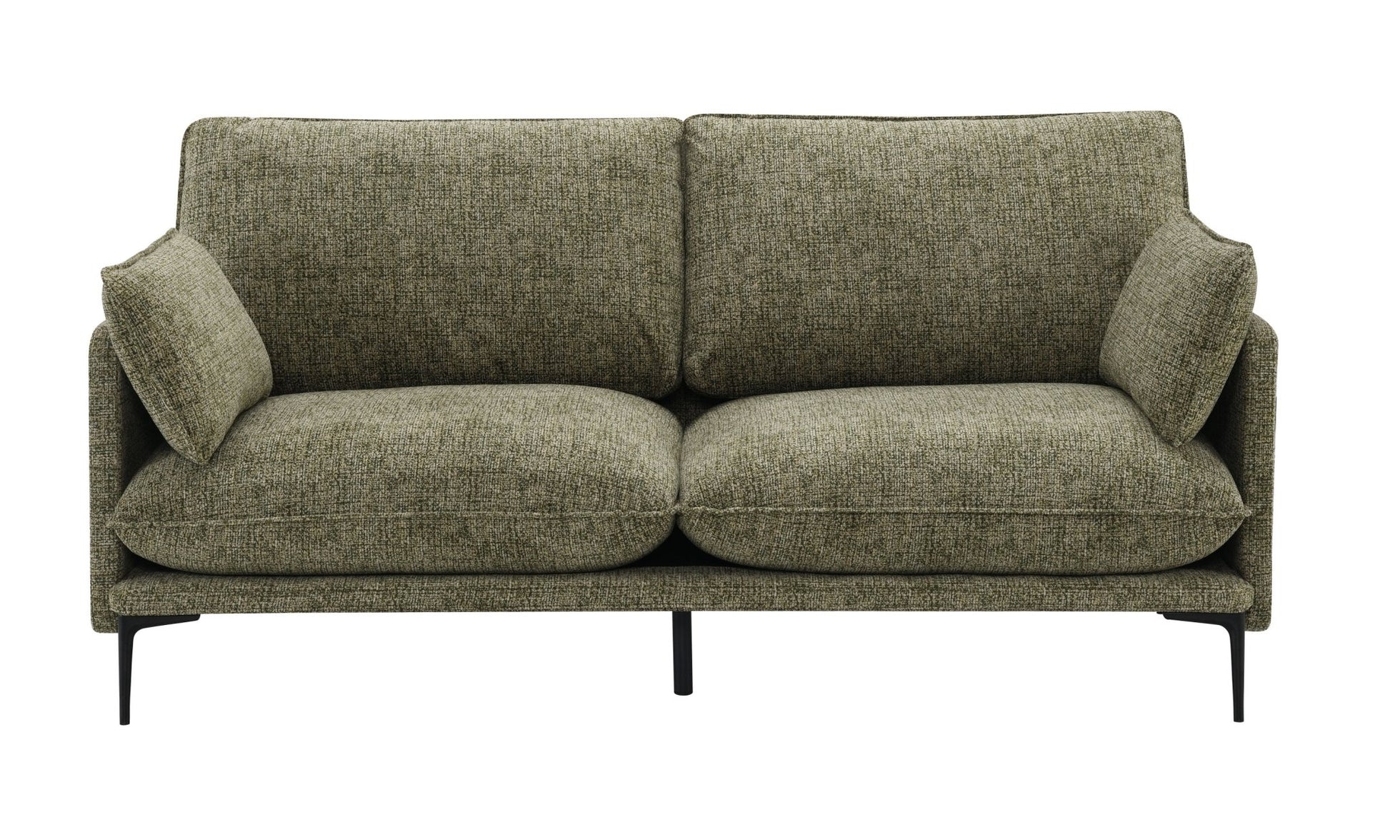 Dalton Green Fabric Sofa w/2 Pillows (Compressed Cushion) - 1st Choice Furniture Direct