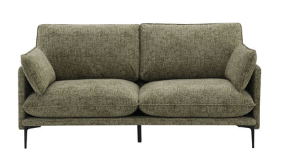 Dalton Green Fabric Sofa w/2 Pillows (Compressed Cushion) - 1st Choice Furniture Direct