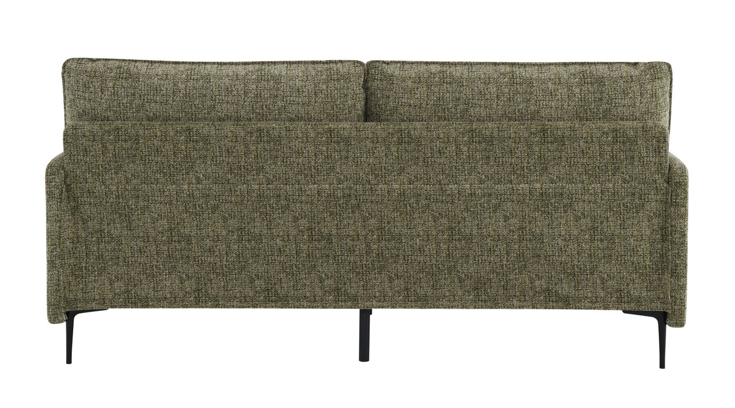 Dalton Green Fabric Sofa w/2 Pillows (Compressed Cushion) - 1st Choice Furniture Direct