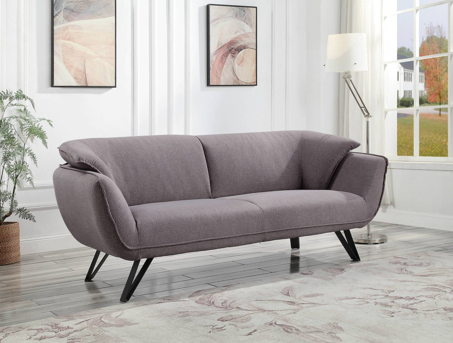 Dalya Gray Linen Sofa - 1st Choice Furniture Direct