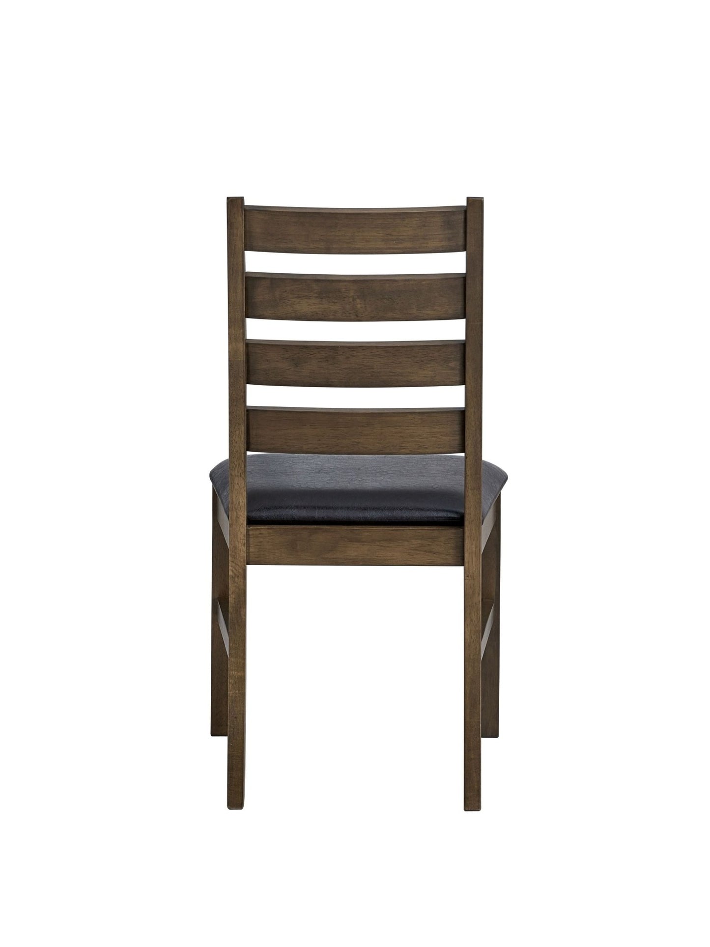 Damica Brown Synthetic Leather & Walnut Side Chair (Set of 2) - 1st Choice Furniture Direct
