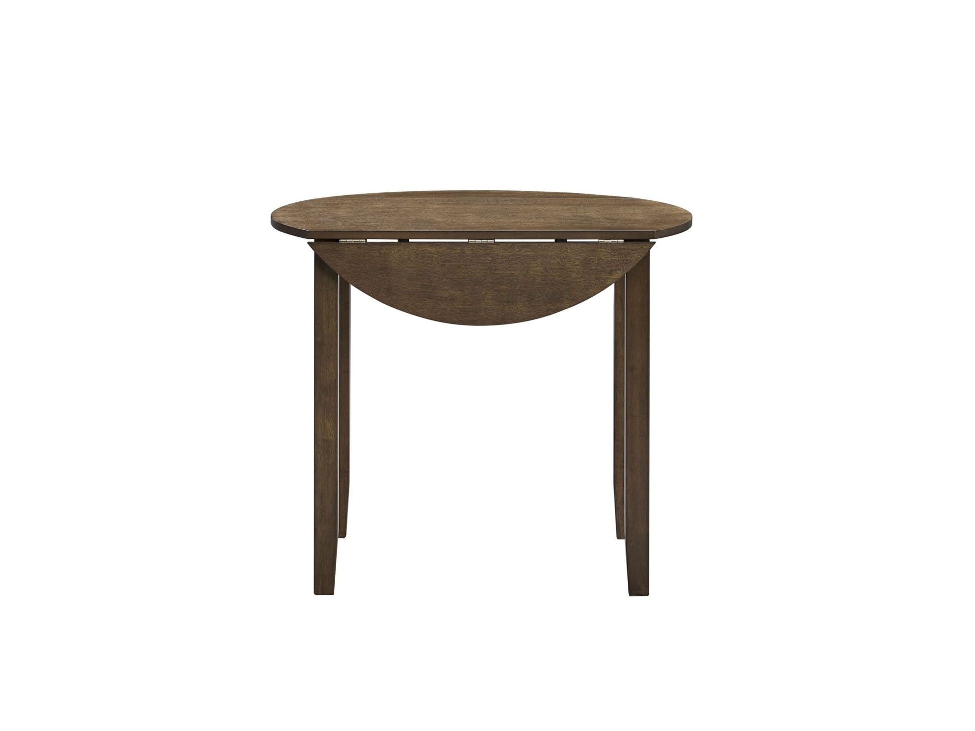 Damica Walnut Round Dining Table with Drop Leaf - 1st Choice Furniture Direct