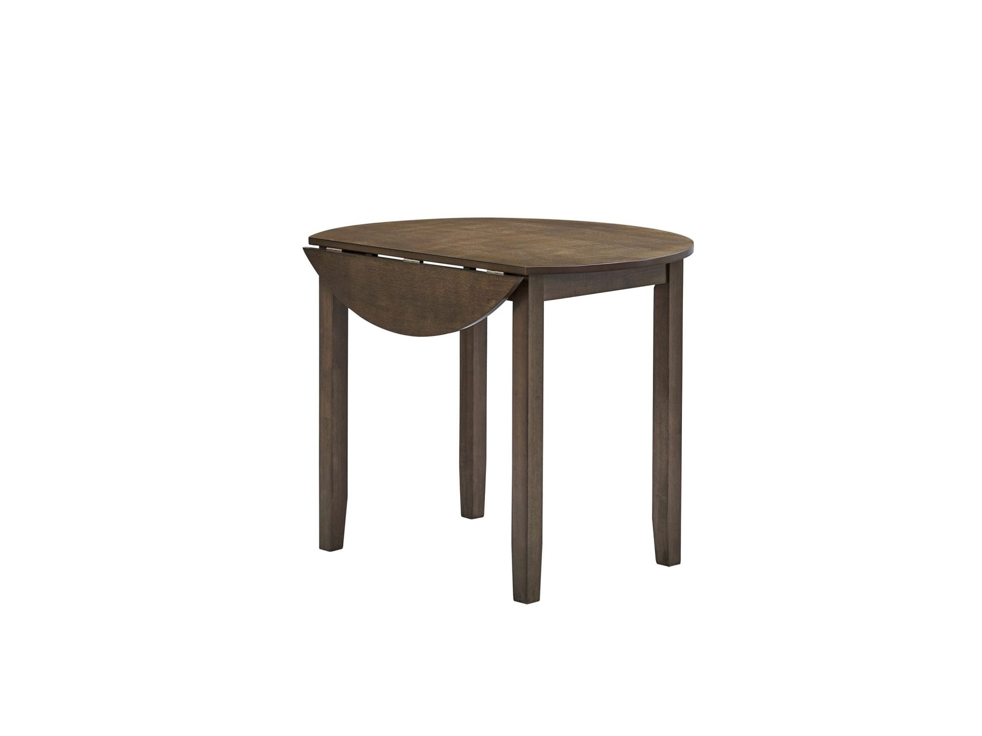 Damica Walnut Round Dining Table with Drop Leaf - 1st Choice Furniture Direct