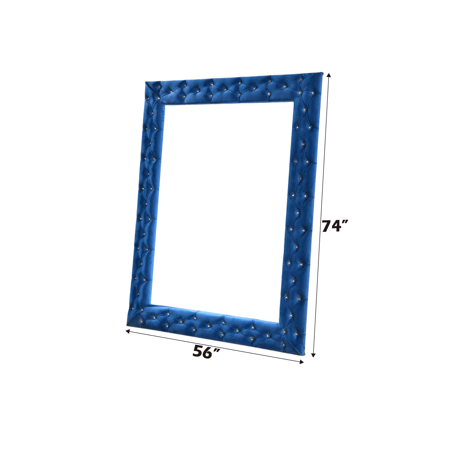Dante Blue Velvet Floor Mirror - 1st Choice Furniture Direct