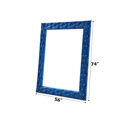 Dante Blue Velvet Floor Mirror - 1st Choice Furniture Direct
