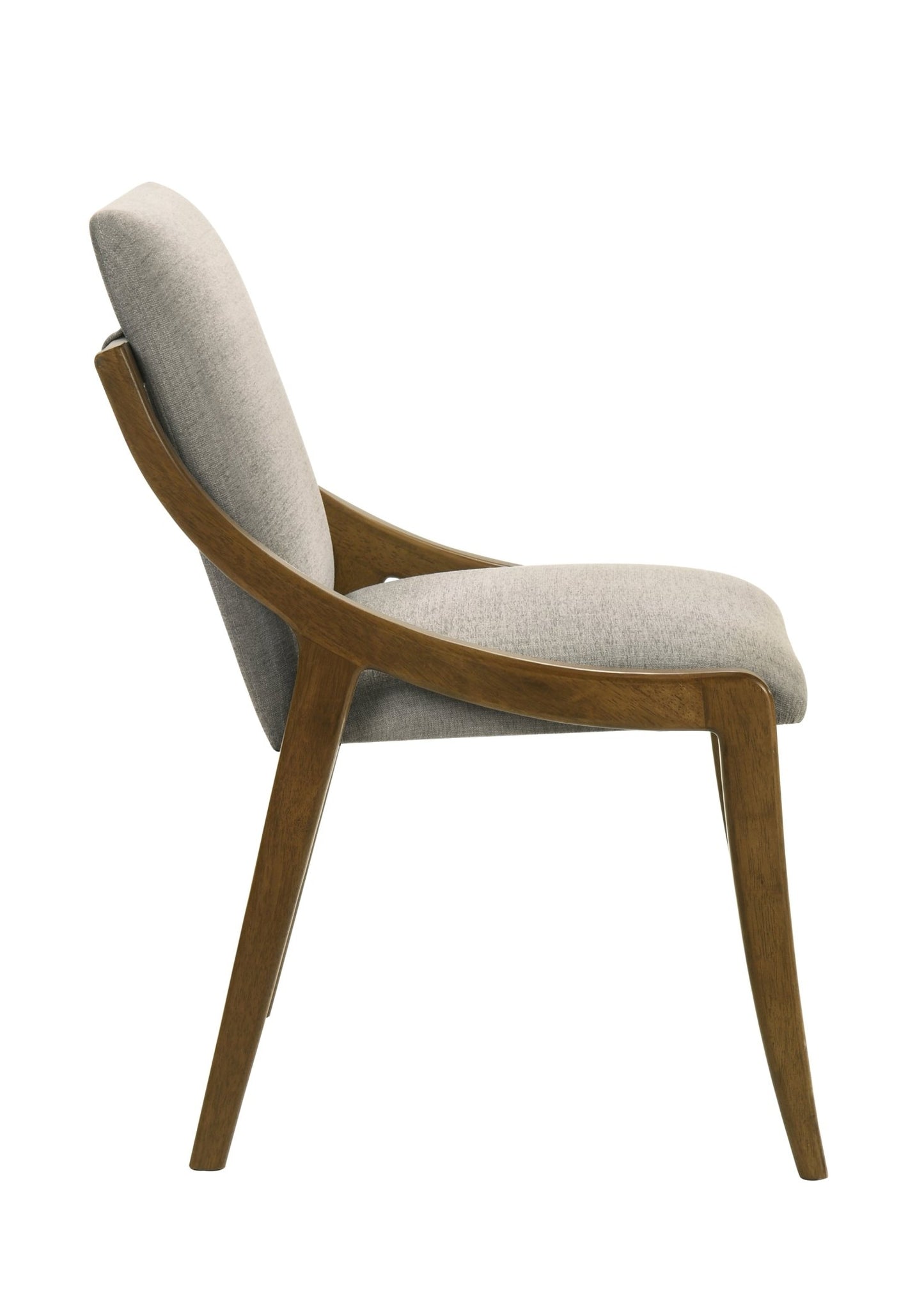 Danzel Gray Chenille & Vintage Oak Side Chair (Set of 2) - 1st Choice Furniture Direct