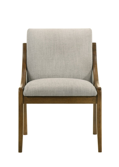 Danzel Gray Chenille & Vintage Oak Side Chair (Set of 2) - 1st Choice Furniture Direct