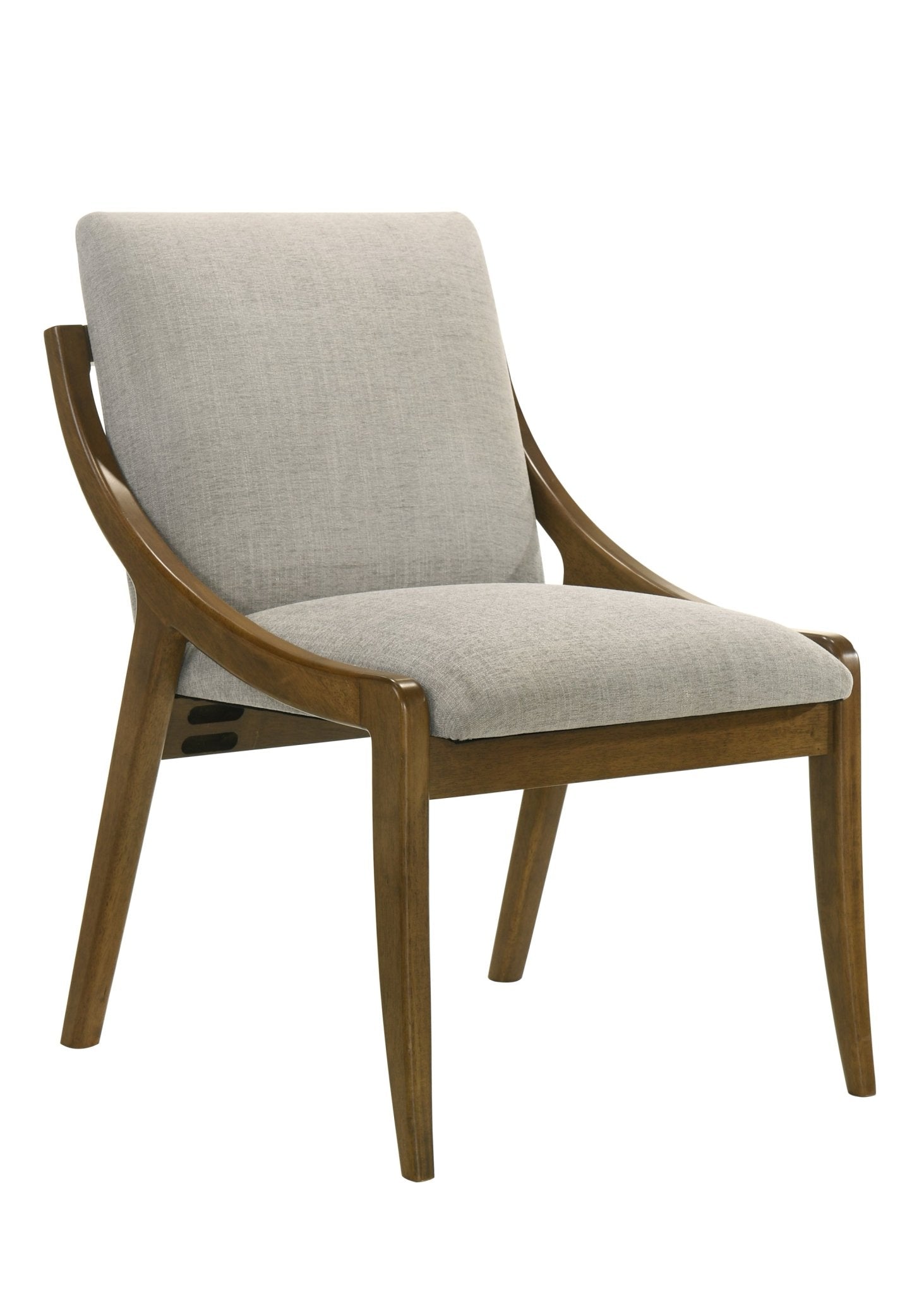 Danzel Gray Chenille & Vintage Oak Side Chair (Set of 2) - 1st Choice Furniture Direct
