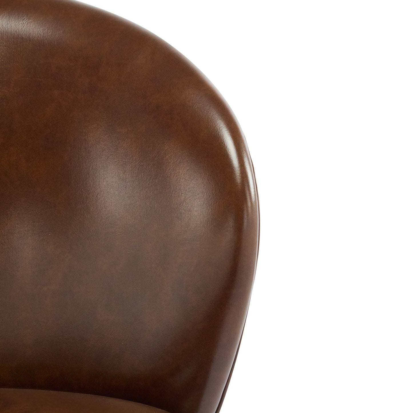 Dark Brown Faux Leather Bar Stools Set of 2 | Gold Metal Frame Counter Chairs - 1st Choice Furniture Direct