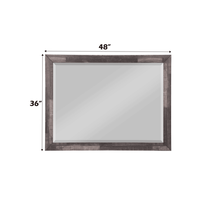 Dark Cherry Beveled Wall Mirror | Traditional Bedroom Mirror - 1st Choice Furniture Direct