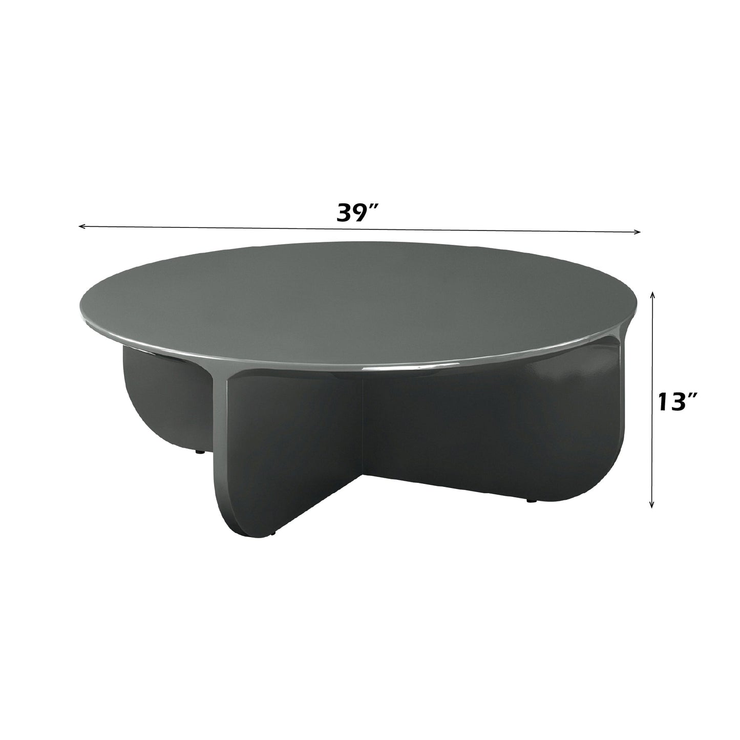 Dark Green Round Coffee Table - 1st Choice Furniture Direct