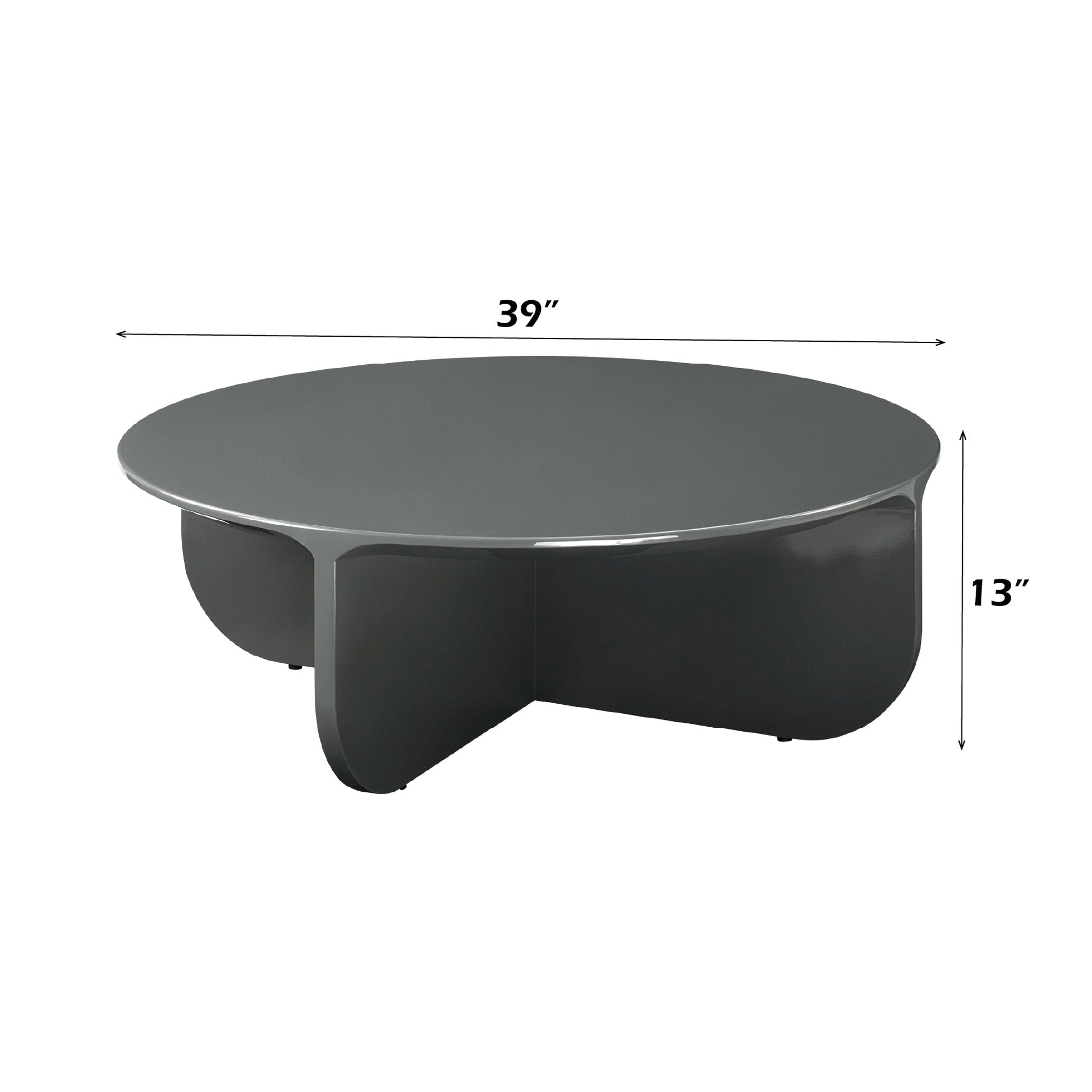 Dark Green Round Coffee Table - 1st Choice Furniture Direct