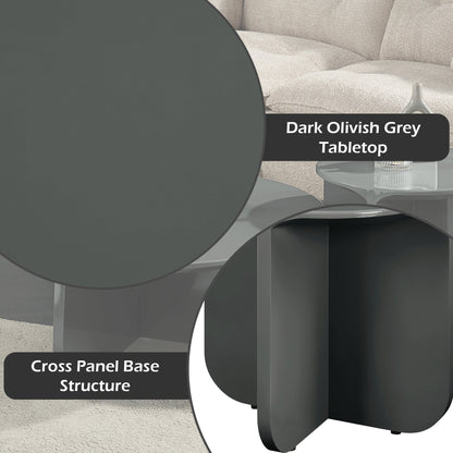 Dark Green Round End Table - 1st Choice Furniture Direct
