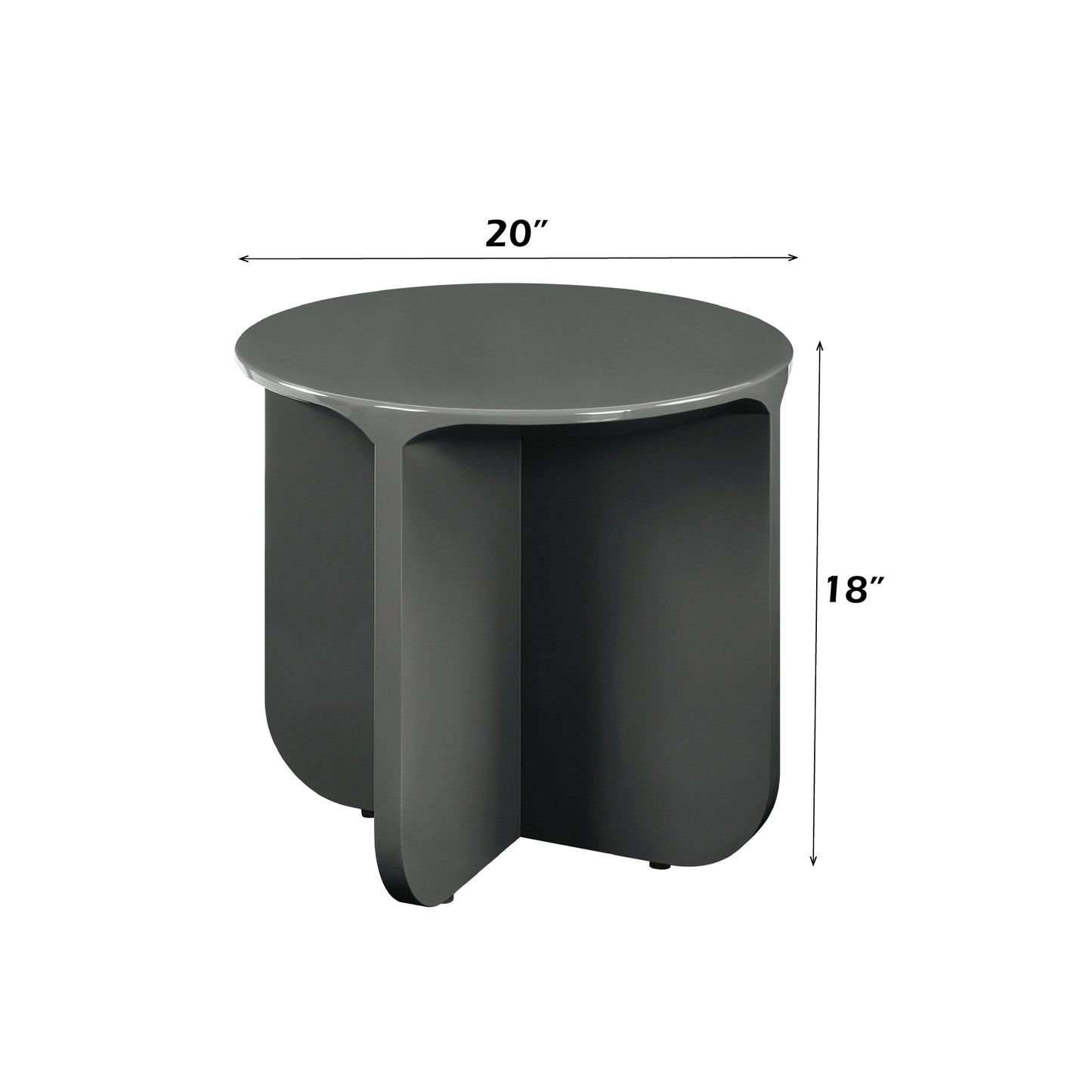 Dark Green Round End Table - 1st Choice Furniture Direct
