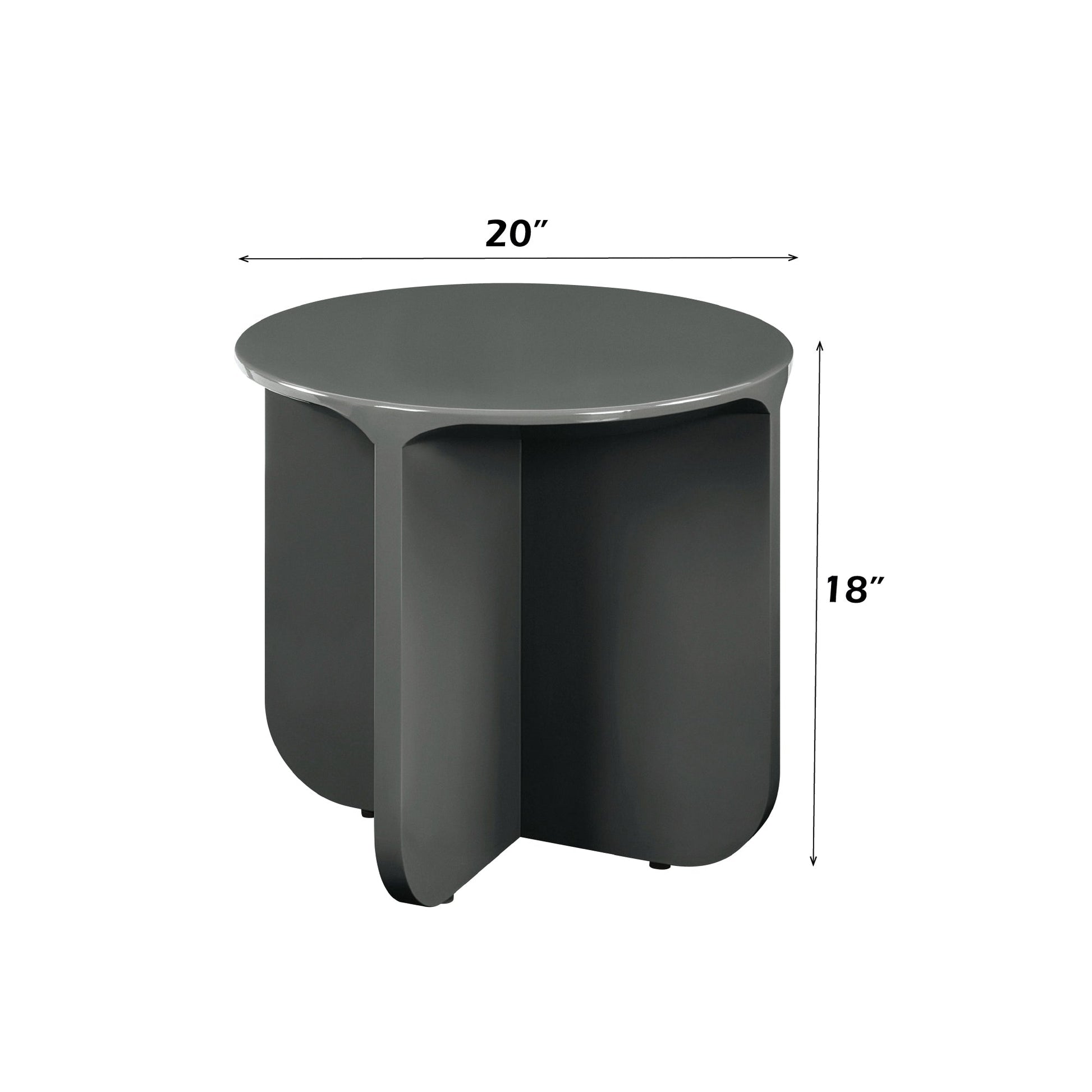 Dark Green Round End Table - 1st Choice Furniture Direct