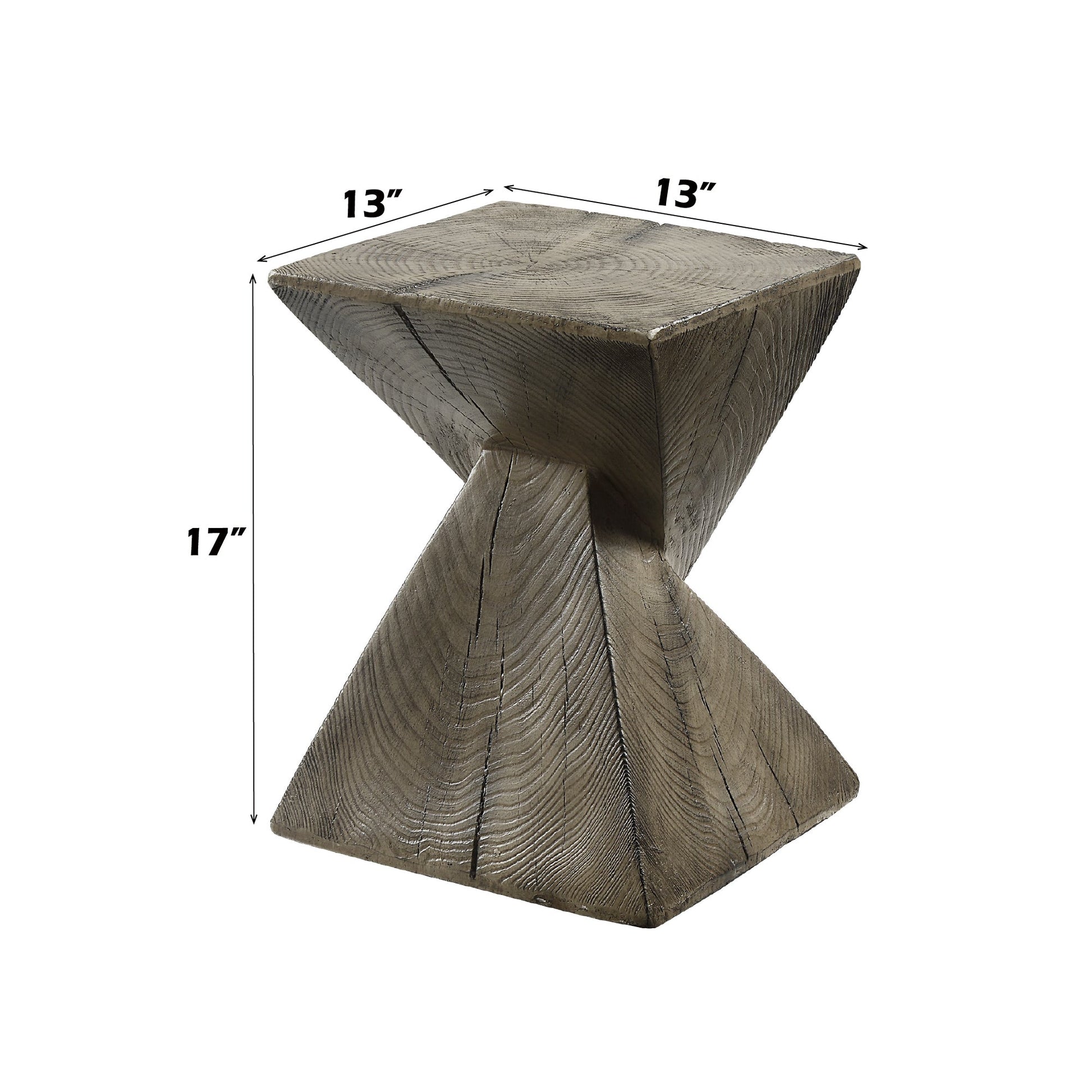 Dark Oak Fiber Cement Accent End Table - 1st Choice Furniture Direct