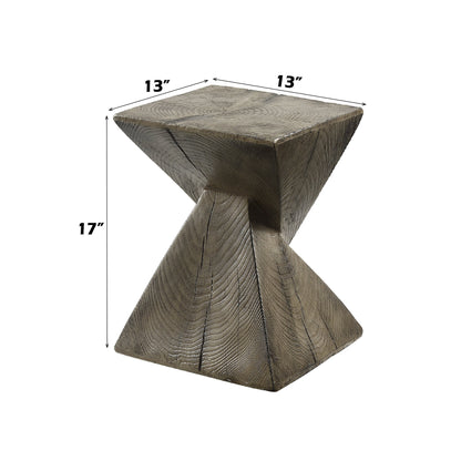 Dark Oak Fiber Cement Accent End Table - 1st Choice Furniture Direct