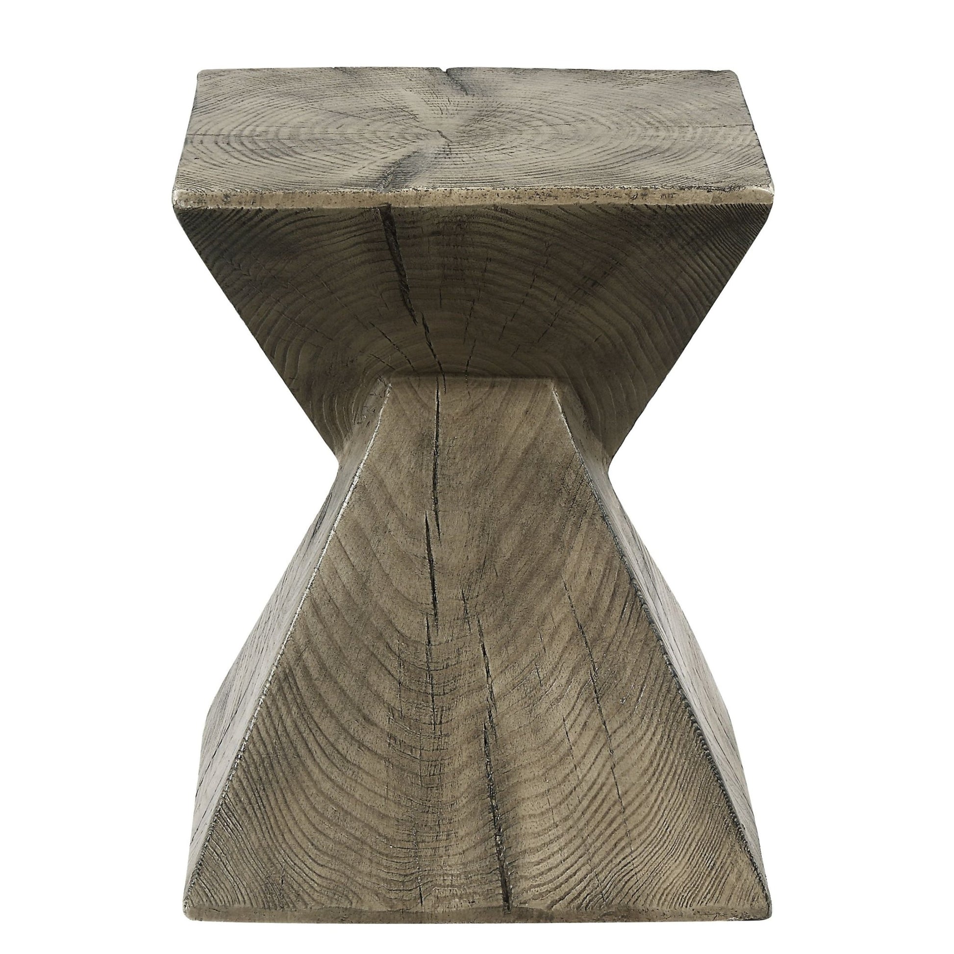 Dark Oak Fiber Cement Accent End Table - 1st Choice Furniture Direct