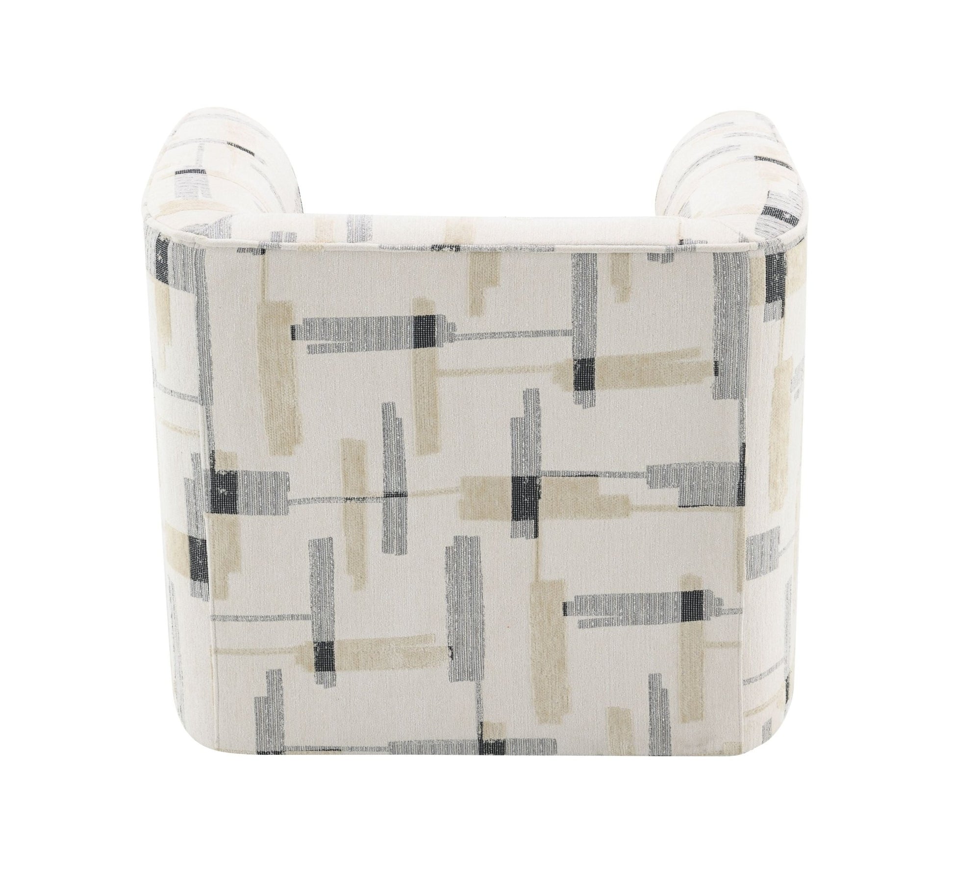 Darya Beige Pattern Fabric Chair w/Swivel - 1st Choice Furniture Direct