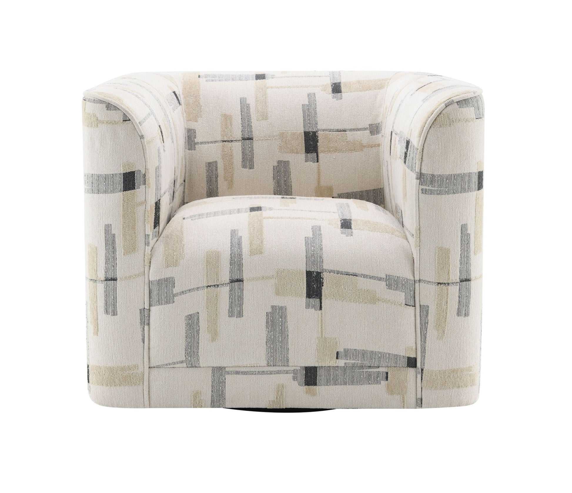 Darya Beige Pattern Fabric Chair w/Swivel - 1st Choice Furniture Direct