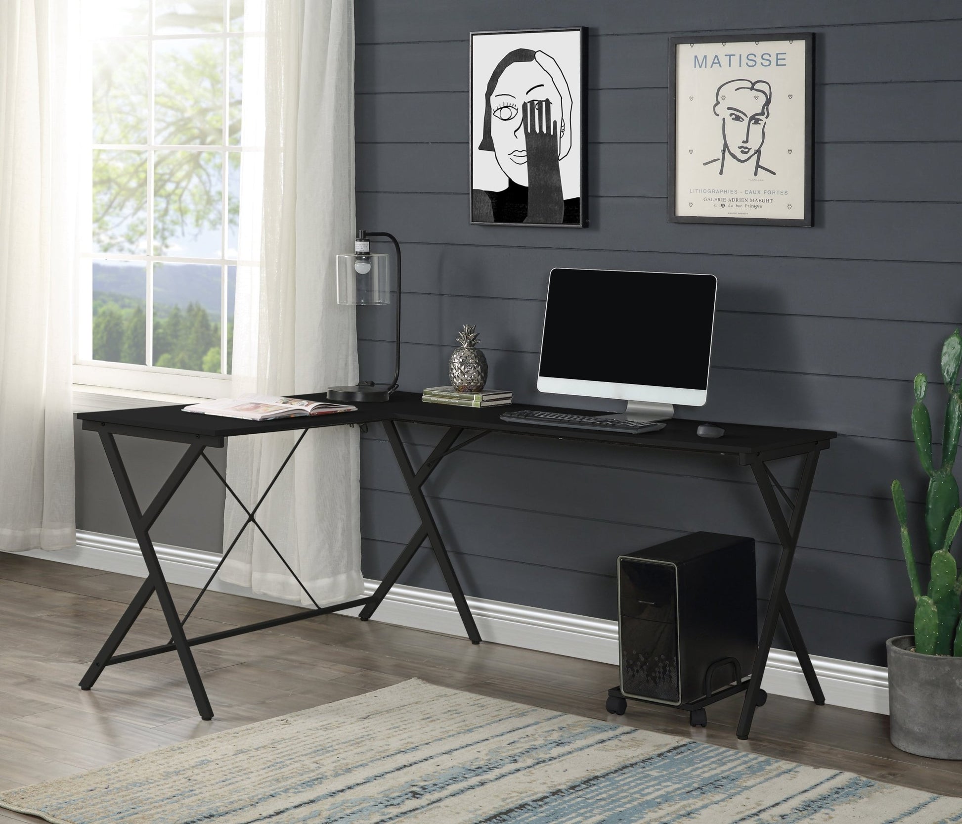Dazenus Black Finish Computer Desk - 1st Choice Furniture Direct