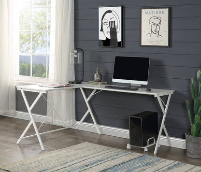Dazenus White Finish Computer Desk - 1st Choice Furniture Direct