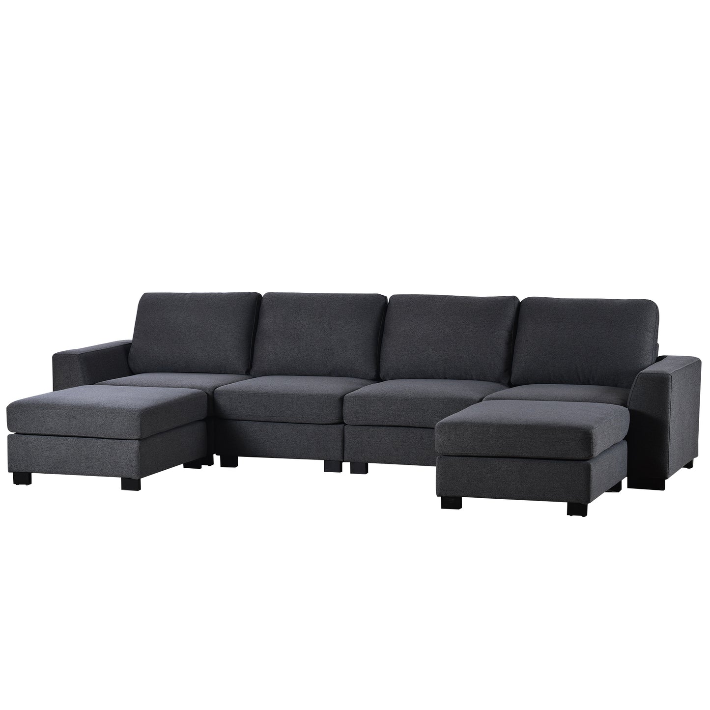 1st Choice U_STYLE 3 Pieces U shaped Sofa with Removable Ottomans