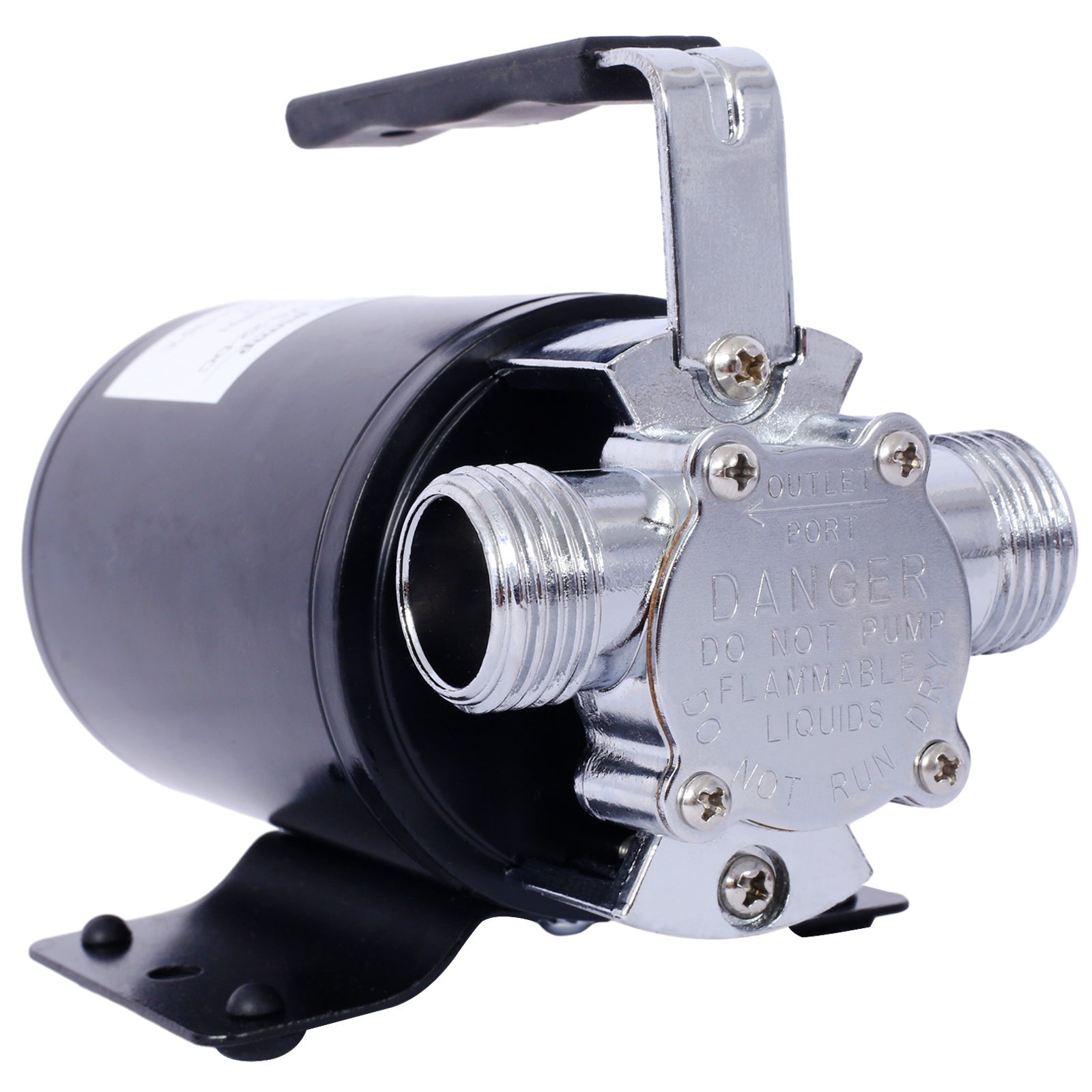 DC 12 - Volt 1/10HP 330GPH Battery Powered Mini Portable Electric Utility Sump Transfer Water Pump with Water Hose Kit Black - 1st Choice Furniture Direct