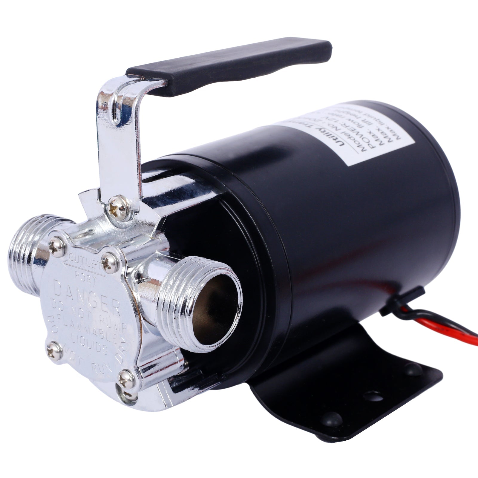 DC 12 - Volt 1/10HP 330GPH Battery Powered Mini Portable Electric Utility Sump Transfer Water Pump with Water Hose Kit Black - 1st Choice Furniture Direct