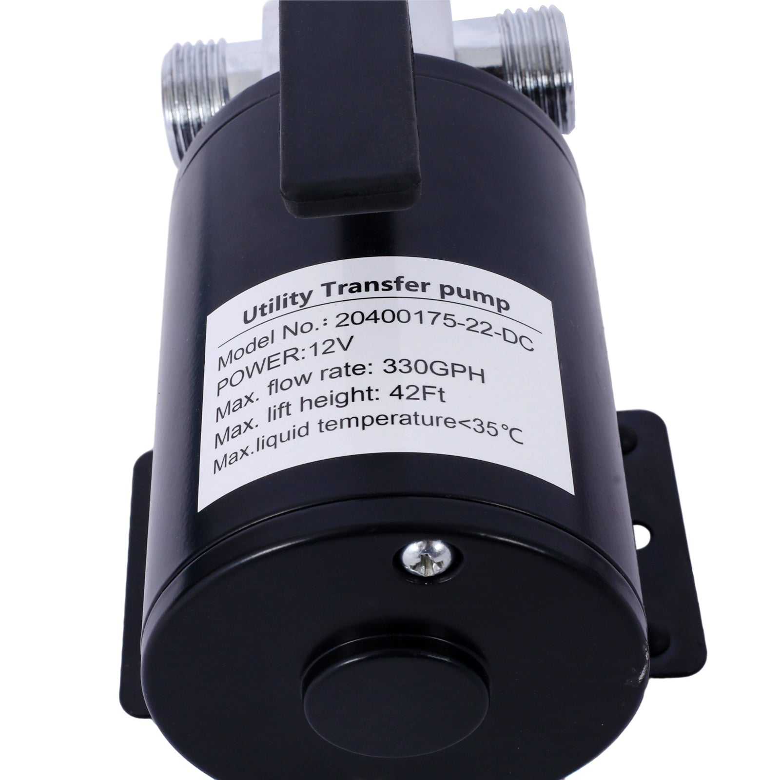 DC 12 - Volt 1/10HP 330GPH Battery Powered Mini Portable Electric Utility Sump Transfer Water Pump with Water Hose Kit Black - 1st Choice Furniture Direct