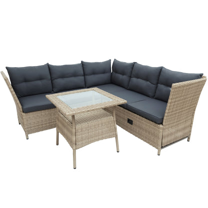 1st Choice 4-Piece All Weather Reclinable Chaise Lounge for Ultimate Comfort