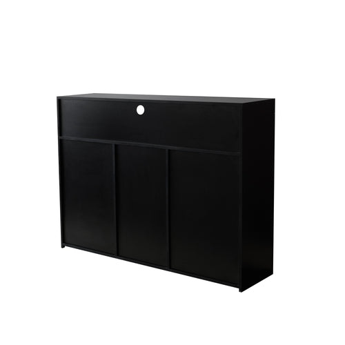 1st Choice Modern Sideboard Storage Cabinet Black High Gloss