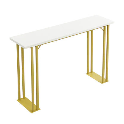 1st Choice Modern Gold White Table 5-Pcs Dining Bar Table & Chairs Set