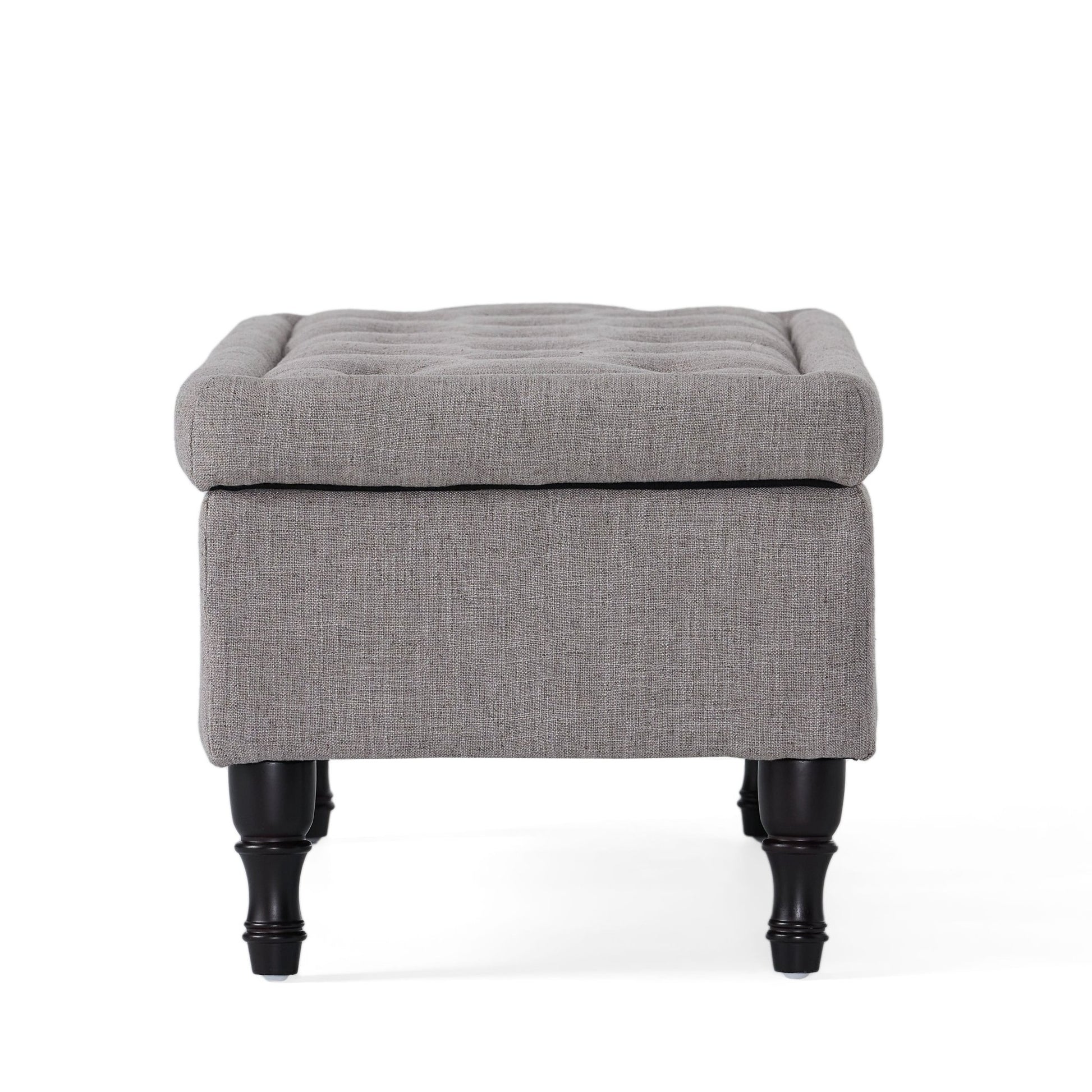 Dean Fabric Storage Wide Tufted Rectangle Ottoman, - 1st Choice Furniture Direct