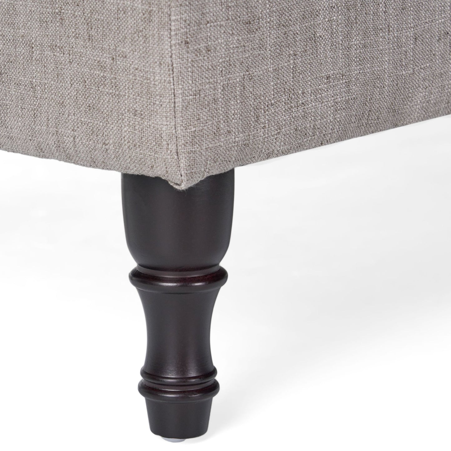 Dean Fabric Storage Wide Tufted Rectangle Ottoman, - 1st Choice Furniture Direct