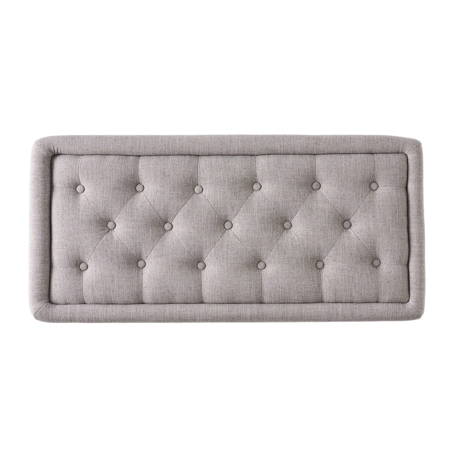 Dean Fabric Storage Wide Tufted Rectangle Ottoman, - 1st Choice Furniture Direct