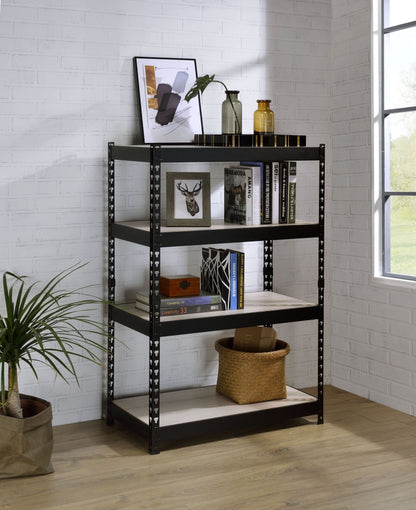 Decmus Natural & Black Finish Bookshelf - 1st Choice Furniture Direct