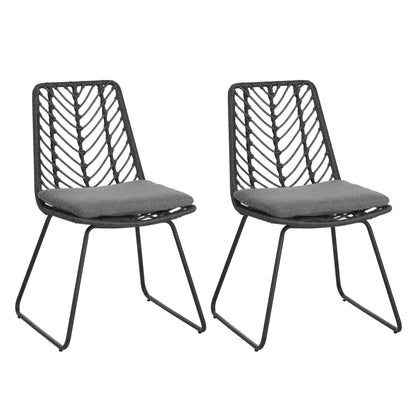 DEJA CHAIR,2PCS with 2 Cushions,Gray - 1st Choice Furniture Direct