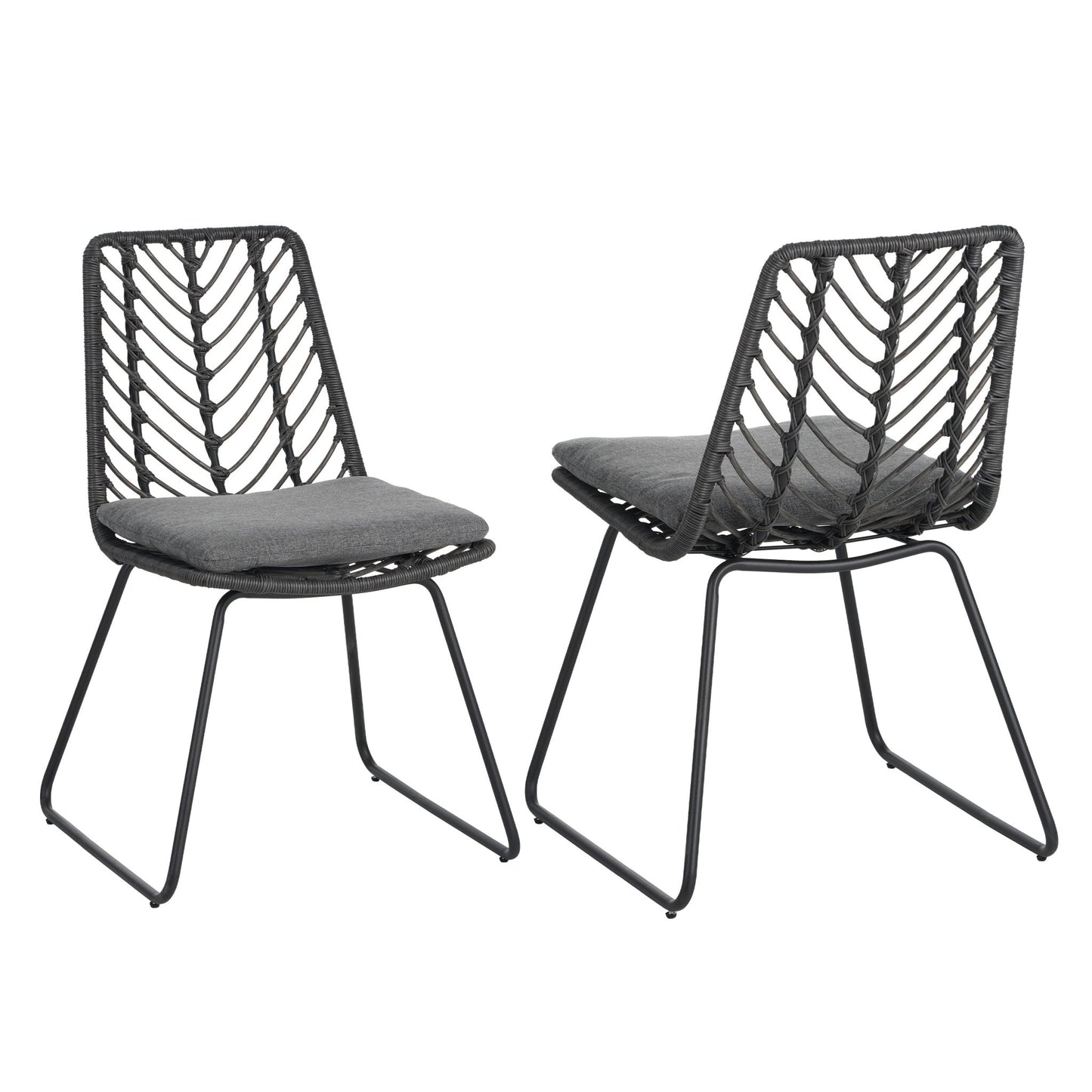 DEJA CHAIR,2PCS with 2 Cushions,Gray - 1st Choice Furniture Direct