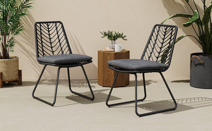 DEJA CHAIR,2PCS with 2 Cushions,Gray - 1st Choice Furniture Direct