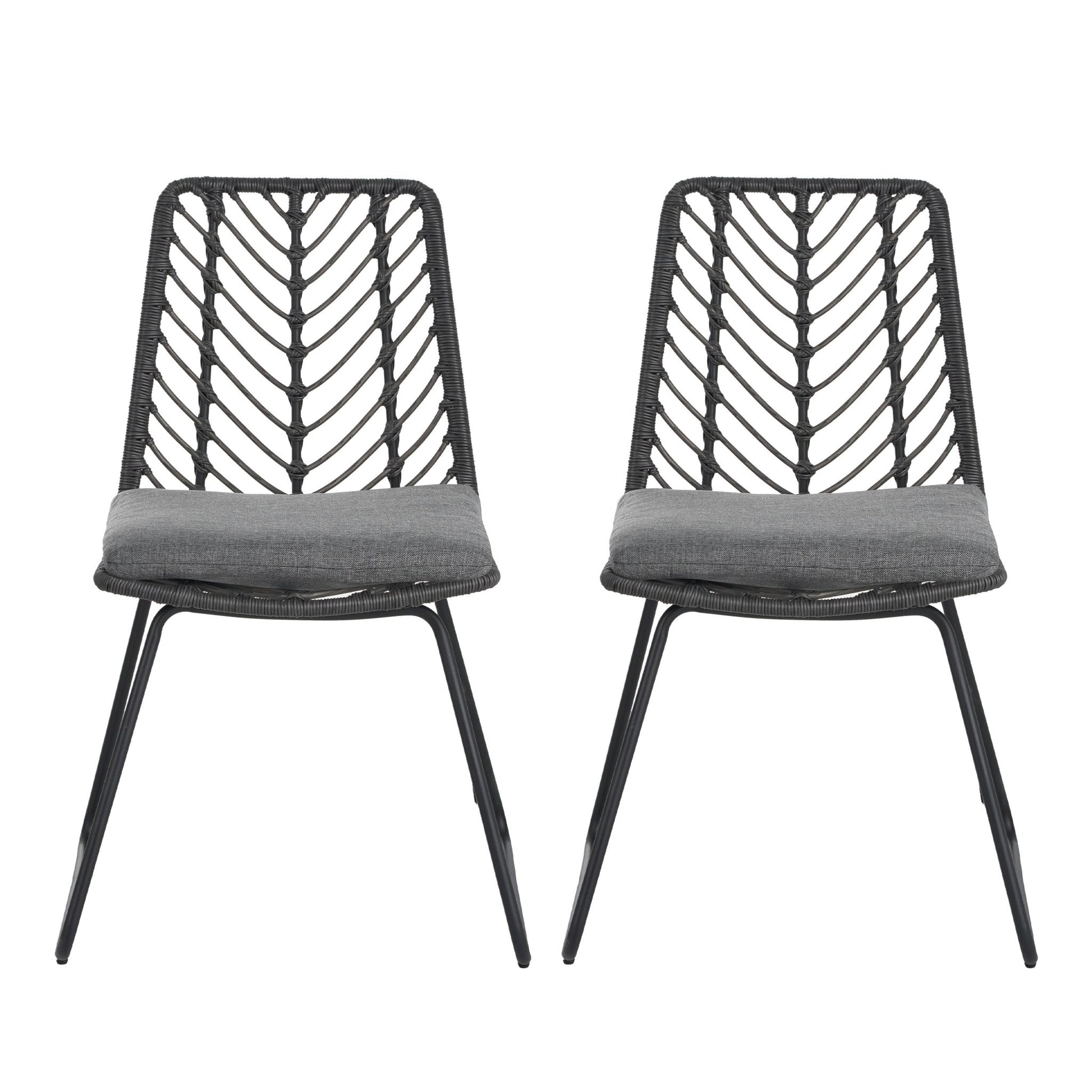 DEJA CHAIR,2PCS with 2 Cushions,Gray - 1st Choice Furniture Direct