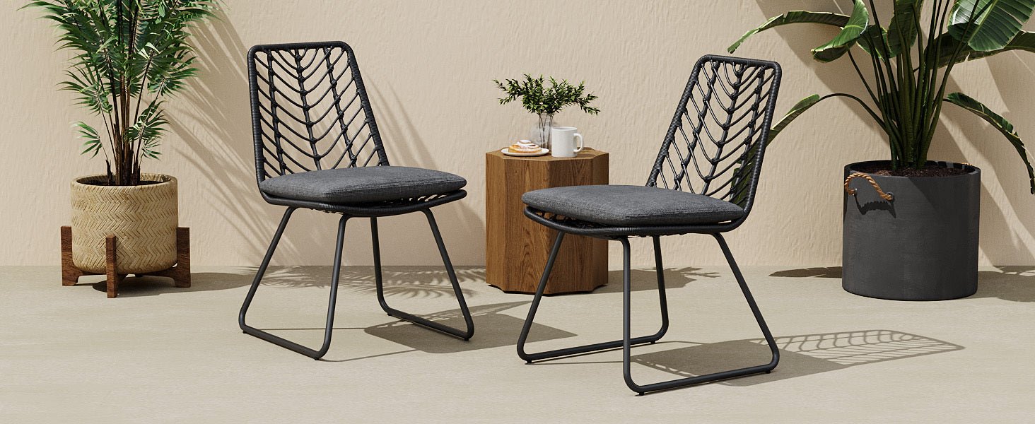 DEJA CHAIR,2PCS with 2 Cushions,Gray - 1st Choice Furniture Direct